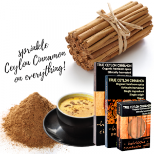 Heirloom Ceylon Cinnamon powder and quills sticks_sprinkle on everything