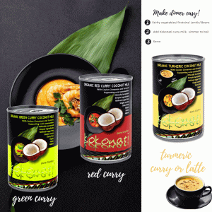 Kokonati Coconut milk with spices and herbs