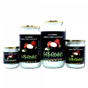 Kokonati Organic Virgin coconut oil in glass jar range