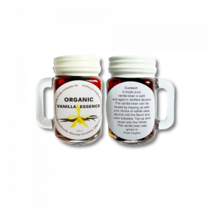 Organic Vanilla - essence 35ml bottle front and back