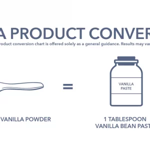 Vanilla powder use conversion chart