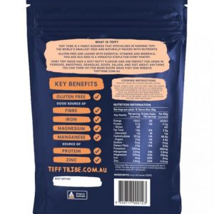 Ivory Teff seeds 500g pack - Nutrition Information