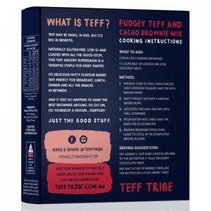 History and how to make Fudgey Teff & cacao brownie