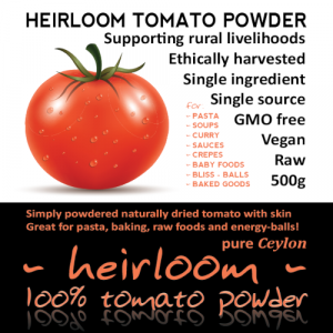 Tomato powder front labe