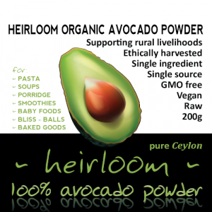 HEIRLOOM Avocado powder 200g front label