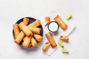 Crispy fried rice wraps