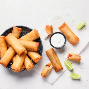 Crispy fried rice wraps