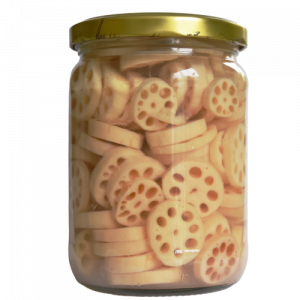 Organic lotus root sliced