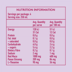 Alcohol free Gin & Tonic Nutrition Information