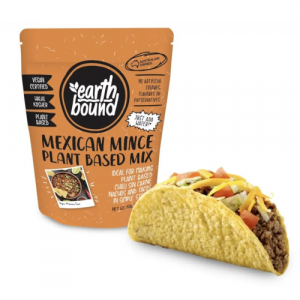 Vegan Plant-based mexican mince with taco serving