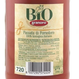 Nutrition Information Tomato passata Organic tomatoes