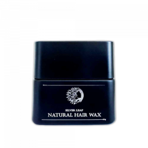Hair Wax made with coconut oil in black container
