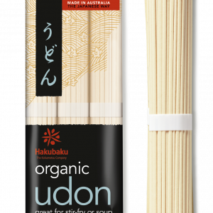 Organic Noodles Udon with noodle bundle on side 270g