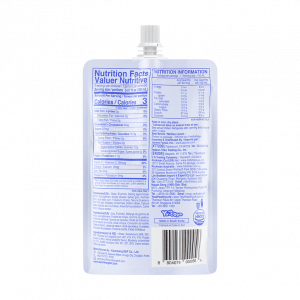 Blueberry Drinkable Konjac Jelly Back of Pack with Nutritional Information