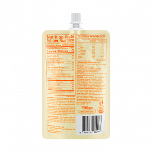 Mango Drinkable Konjac Jelly Back of Pack with Nutritional Information