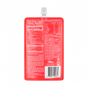 Watermelon Drinkable Konjac Jelly Back of Pack with Nutritional Information