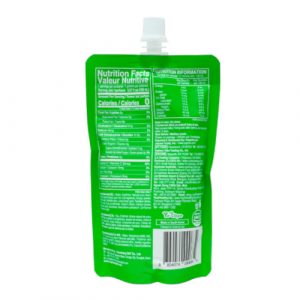 Yuzu Drinkable Knoja Jelly Back of Pack Nutritional Information Pack