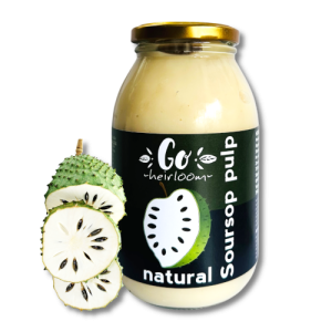 Natural Soursop pulp in glass bottle 790ml