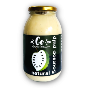 Natural Soursop pulp in glass bottle 790ml