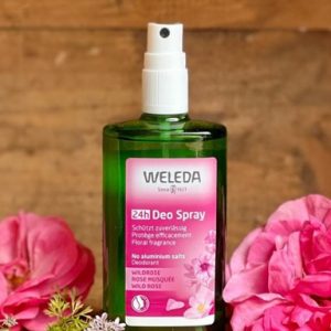 Weleda Wild Rose Floral Fresh deodorant spray with roses
