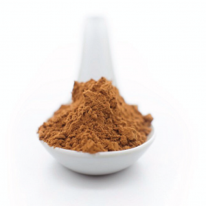 carob powder in spoon