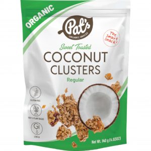 front of coconut clusters packaging
