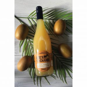 Pure Kiwijuice on a background of kiwifruits